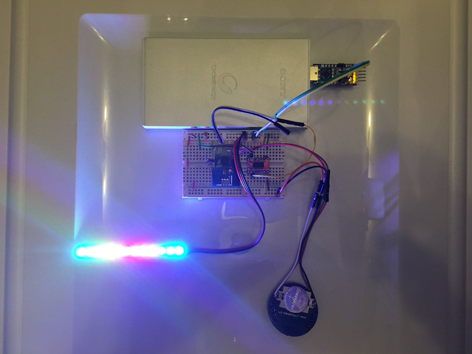 Using Bluetooth to control a NeoPixel LED strip